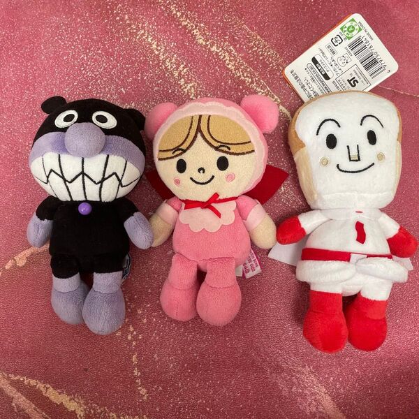 アンパンマン ぬいぐるみ プリちぃ★ビーンズ ばいきんまん&あかちゃんまん しょくぱんまん