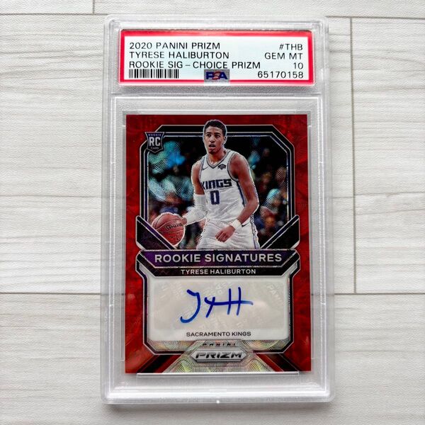 PSA 10 PANINI PRIZM CHOICE AUTO RC TYRESE HALIBURTON ルーキーオート サイン
