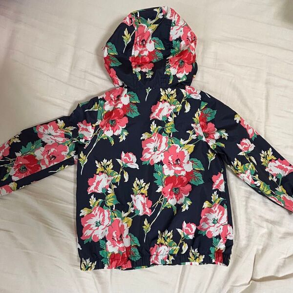 baby GAP 4Y 105センチ 花柄フード付きジャケット パーカー ウィンドブレーカー アウター 100