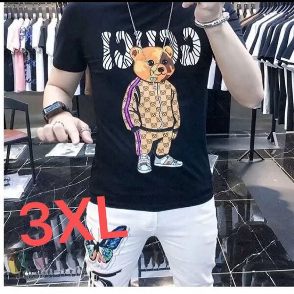 Tシャツ 半袖 黑 3XL