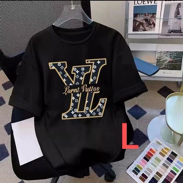 Tシャツ 半袖Tシャツ 黑 L