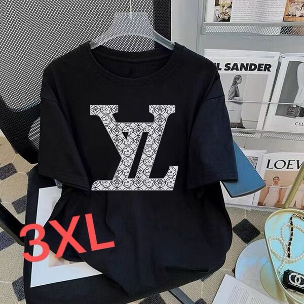 Tシャツ 半袖Tシャツ 黒 3XL