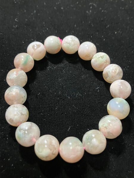 グリーン桜瑪瑙 桜瑪瑙 ブレスレット 約12mm