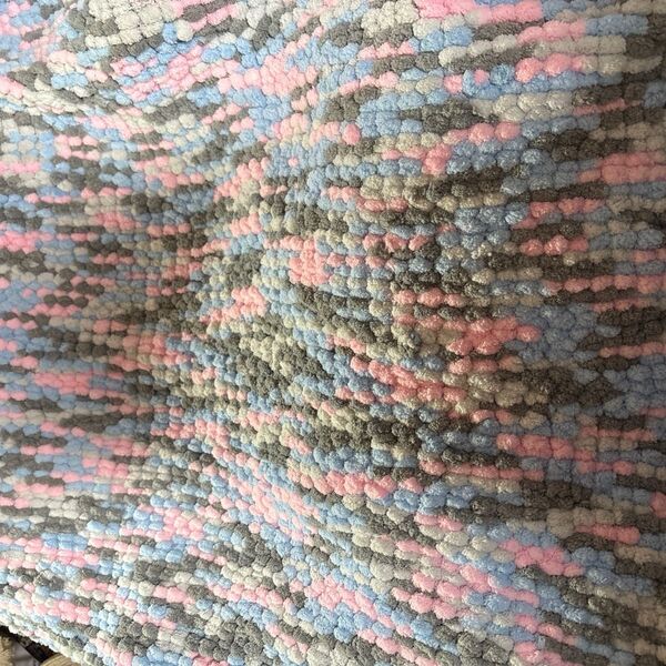 【ハンドメイド】手編み ブランケット マルチカラー