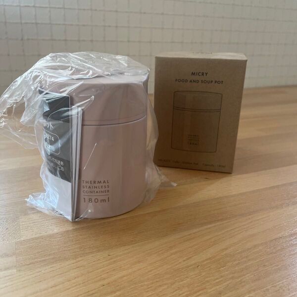 新品未使用品 ベストコ ランチジャー 180ml シャドウピンク ND-8273 ミクリー フードandスープポット