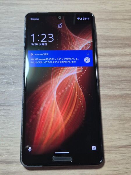 SHARP AQUOS sense5G SH-M17 SIMフリー ブラック ネットワーク利用制限◯ バッテリー良好表示