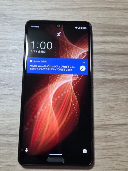 SHARP AQUOS sense5G SH-M17 SIMフリー ブラック ネットワーク利用制限◯ バッテリー良好表示