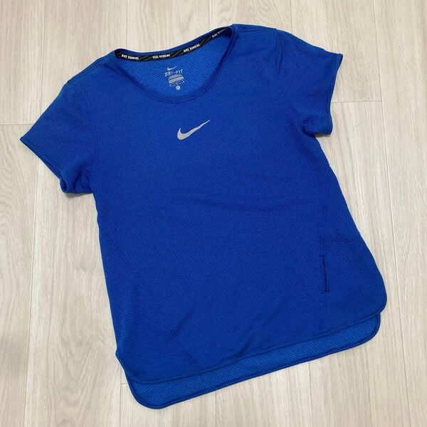 NIKE DRI-FIT ランニングTシャツ Lサイズ ブルー