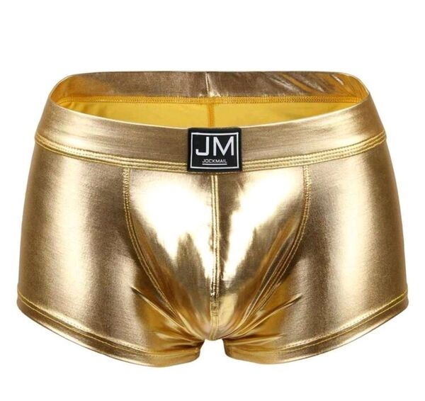 新品 JOCKMAIL ボクサーパンツ M レザー調 メンズ