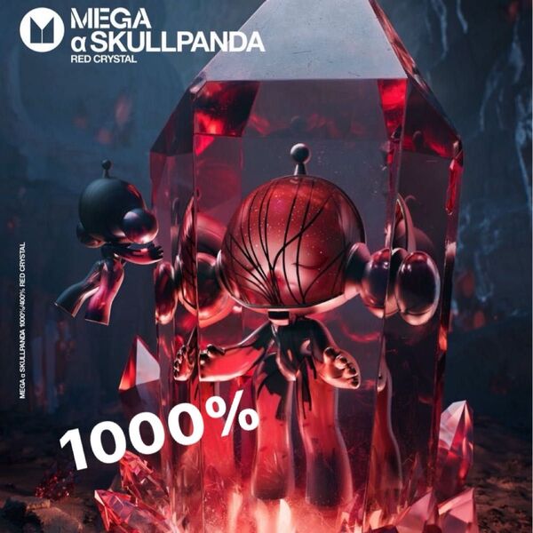 限定1300体 POP MART MEGA α SKULLPANDA 1000% Red Crystal
