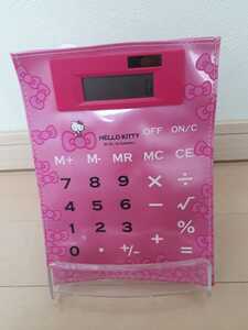 最終値下げ！ レア！ 動作品！ 未使用！ 希少！ ハロー キティ 大きい 薄い 電卓 ピンク かわいい マグネット サンリオ BIG ビッグ 