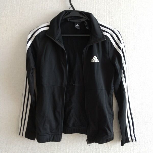 adidas アディダス ジャージジャケット 黒 3本ライン Mサイズ レディース