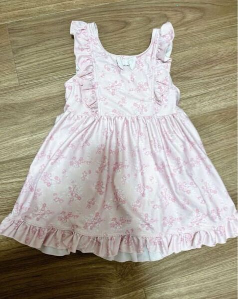 キッズ 女の子 120 花柄 ピンク 水着 ワンピース