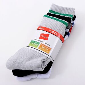 【新品未使用】ヘインズ 靴下 メンズ 3足組 フルレングス ソックス 紳士