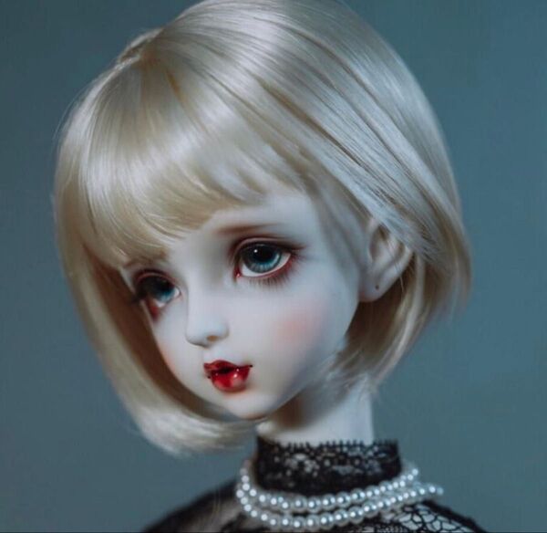 ドール ウィッグ 6〜7インチ ブロンド ボブヘア SD BJD 金髪 ショート ドール用ウィッグ