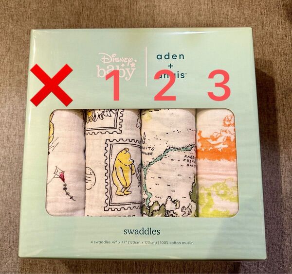 aden + anais ディズニー クラシックモスリン スワドル 1枚セット