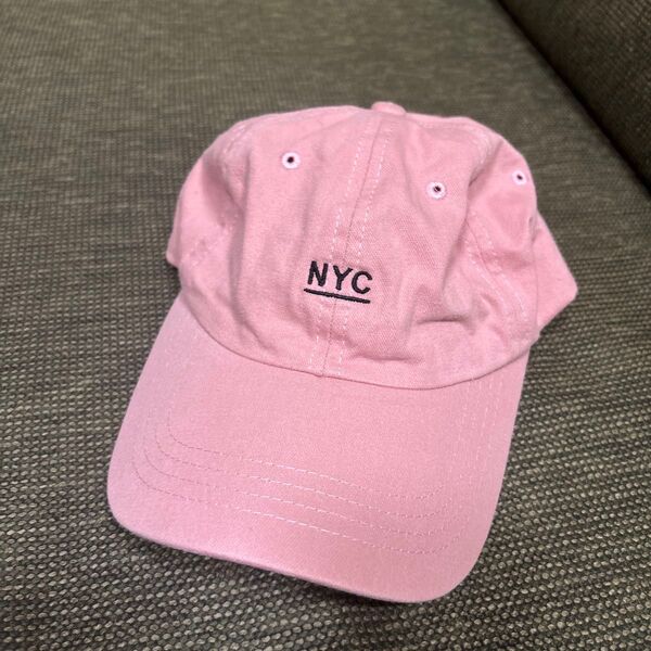 NYC キャップ パステルピンク フリーサイズ(調整可能)