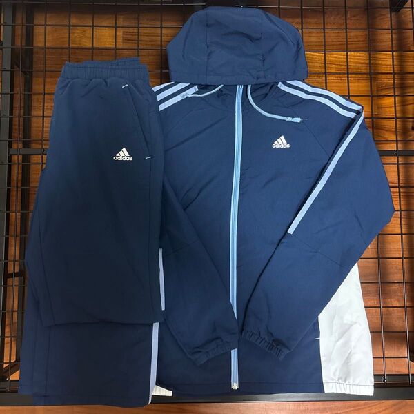 adidas ジャージ ポリエステル セットアップ ネイビー climalite