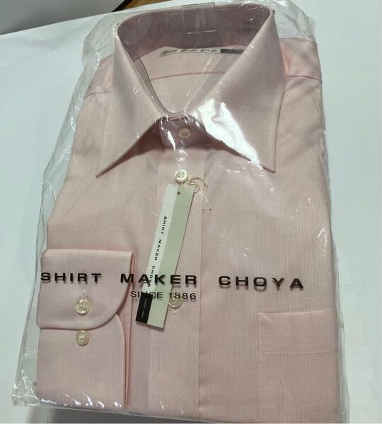 【SHIRT MAKER CHOYA】 長袖ワイシャツ(ライトピンク)Lサイズ