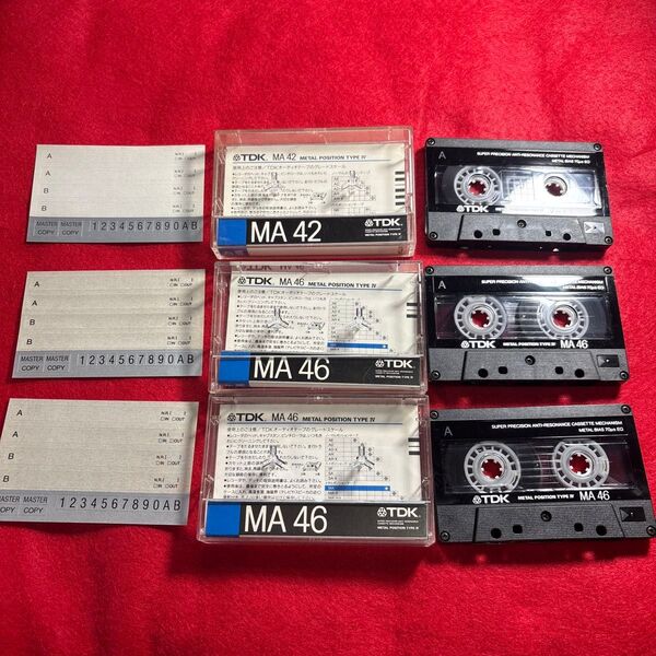 YF099 中古 TDK MA メタル カセットテープ 3本 爪あり METAL POSITION TYPE Ⅳ ジャンク