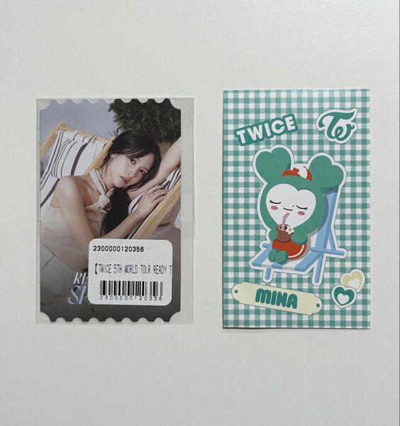 TWICE MINAミナ オンラインくじ チケット風フォトカード1枚・くじ1枚