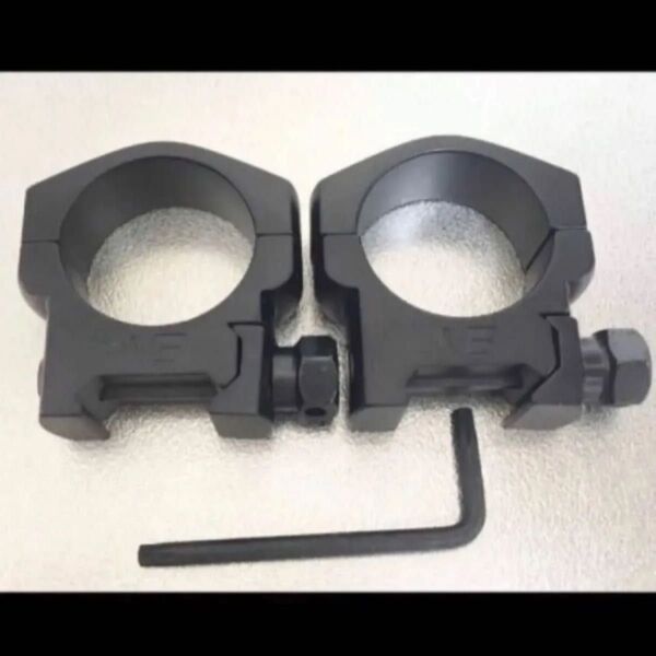 実物 刻印 メタル製 TAC VECTOR OPTICS マウントリング スコープ スナイパー 銃 狩猟 猟銃 ミリタリー ベース