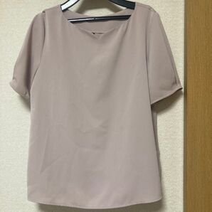 NATURAL BEAUTY BASIC 半袖シャツ S ピンク バックプリーツ