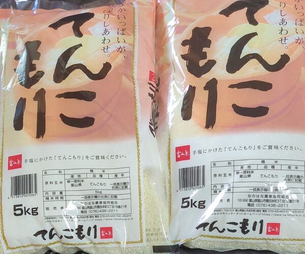 合計10kg=5kg×2袋【てんこもり】令和6年産 富山県 送料込み