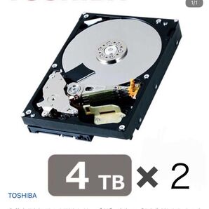 新品未使用 4TBが2台 東芝TOSHIBA DT02シリーズ 3.5インチ 内蔵ハードディスク 4TB 5400rpm 1年保証