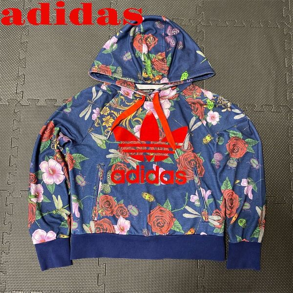 adidas アディダス パーカー 花柄 総柄 RITAORA コラボ