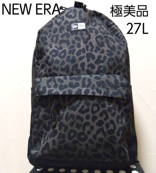 【極美品】NEW ERA/ニューエラ バックパック 27L レオパードカモ リュックサック ブラック グレー 軽量