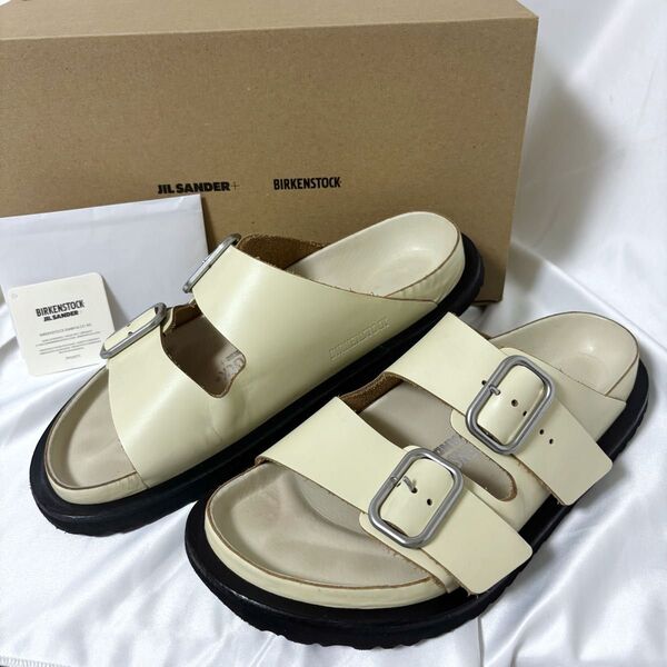 美品 JIL SANDER + ジルサンダー BIRKENSTOCK ビルケンシュトック コラボ サンダル アリゾナ メンズ