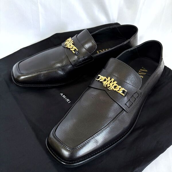 美品 現行 AMIRI アミリ MA SLIP ON LOAFER ローファー スリッポン ブラック 44 約29㎝