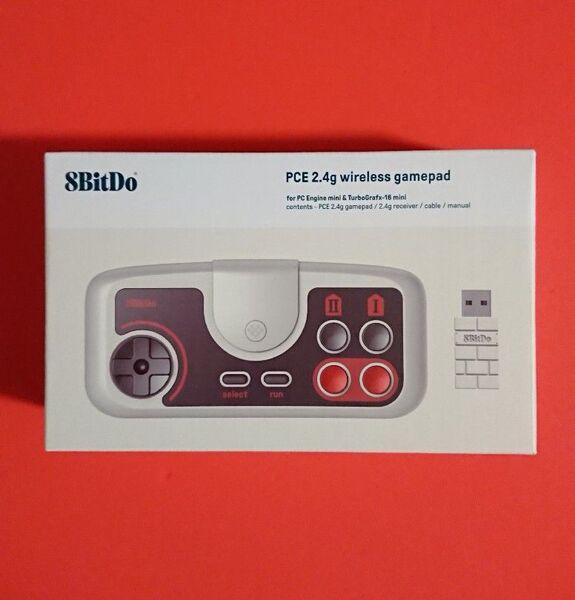 【新品/PCE】8BitDo★PCエンジン ミニ用★ワイヤレス コントローラー(Switchも互換性あり(25.5