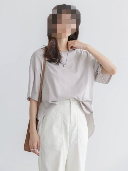 AMERICAN HOLIC 抗菌防臭ラウンドテールカットプルオーバー L グレートベージュ