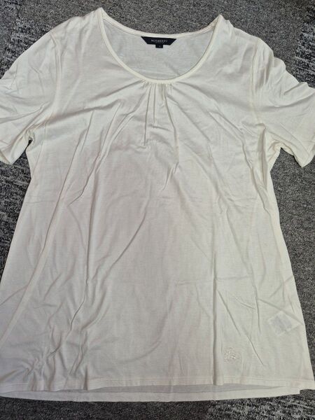 BURBERRY-LONDON-Tシャツ カットソー トップス 半袖Tシャツ 白 半袖 バーバリーロンドン-L