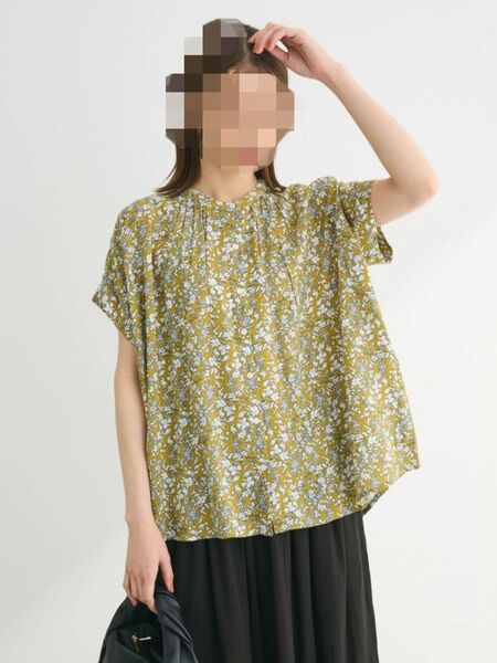Green Parks I アソート柄さらっとレーヨンブラウス F フラワーイエロー