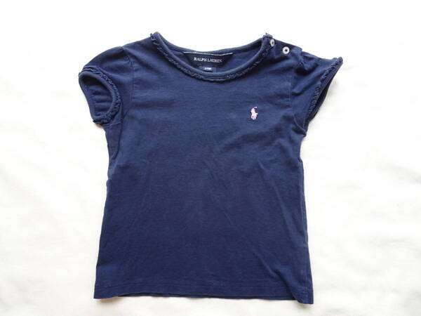 ラルフローレン★RALPH LAUREN★ラウンドネックTシャツ★半袖★紺★24M★90