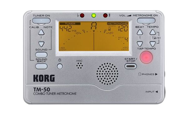 KORG コルグ チューナー メトロノーム TM-50 シルバー