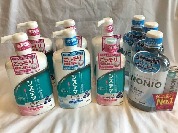 新品 マウスウォッシュ 9本セット システマ NONIO 低刺激 ノンアルコール 900ml 450ml 600ml 口腔ケア デンタルリンス ノニオ 口臭ケア