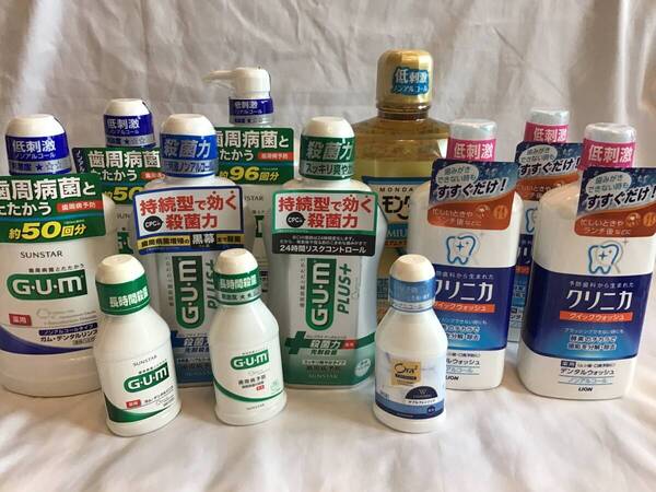 新品 マウスウォッシュ 12本セット GUM ガム クリニカ モンダミン オーラツー 低刺激 ノンアルコール 口腔ケア デンタルリンス 口臭ケア