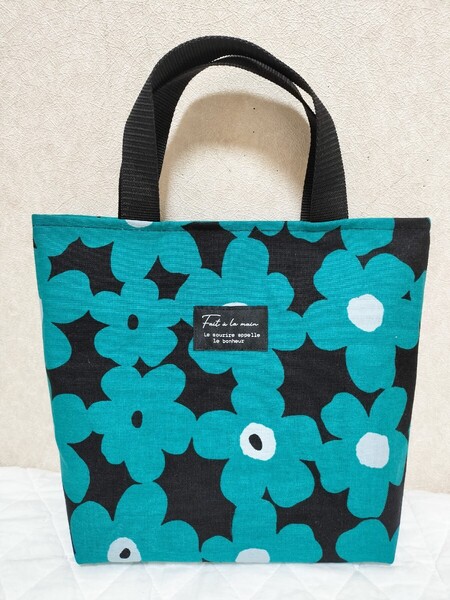 ハンドメイド トートバッグ ランチバッグ サブバッグ 花柄 お散歩バッグ ミニトートバック エコバック 小さめトートバッグ