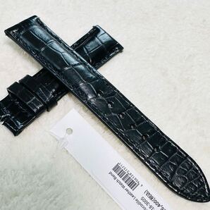 3005#20mm-18mmブラック★本物クロコダイルベルト★スイス製