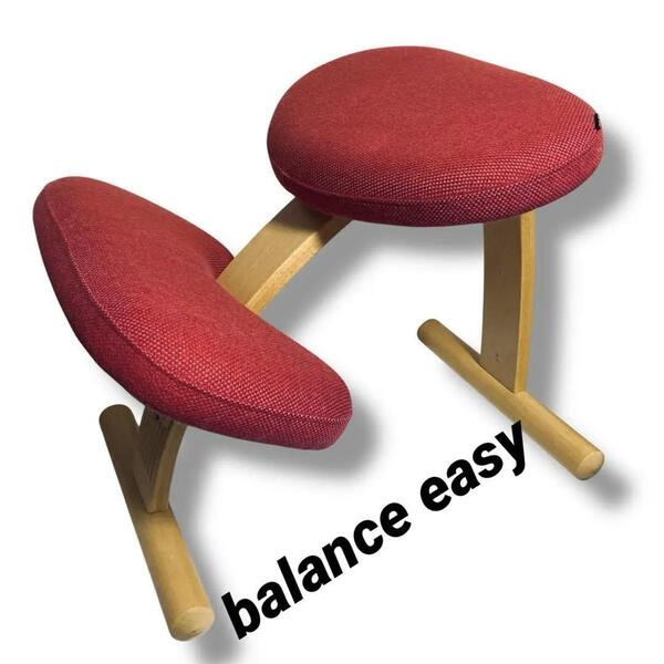 美品 Rybo リボ バランス チェア イージー 姿勢 矯正 椅子 家具 インテリア サカモトハウス バランスラボ BALANS LAB easy レッド 赤