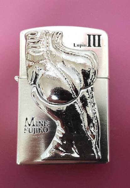ZIPPO風 ルパン三世 峰不二子 バストアップ オイルライター 中古