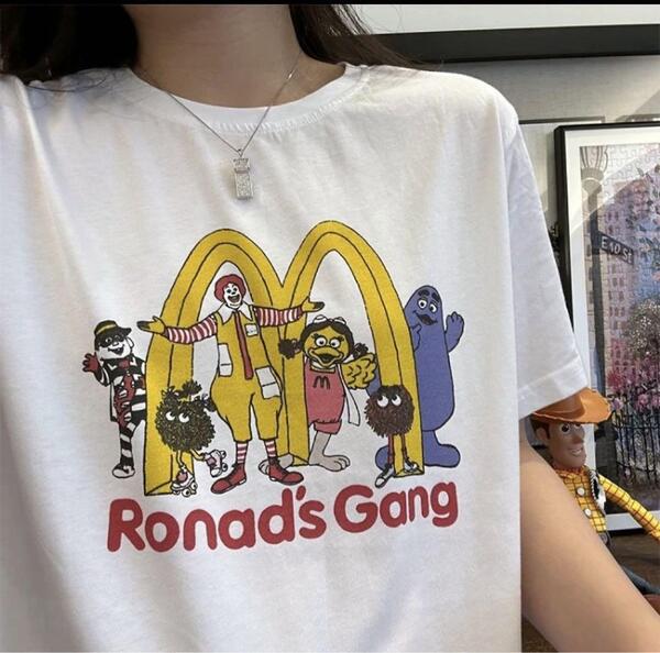 【新品】 マクドナルド キャラクター ドナルド Tシャツ L マック McDonald's MAC マック カワイイ ユニセックス 男女兼用