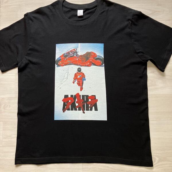 【未使用品】 アキラ AKIRA 金田 カネダ バイク akira Tシャツ ホワイト 美品 L アニメ 綿 COTTON コットン 鉄雄 テツオ L