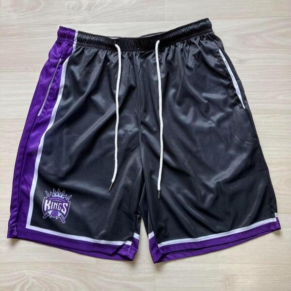 ★未使用品 NBA サクラメント・キングス KINGS バスケットボール バスパン ショーツ ユニフォーム バスケ ジャージ ハーフパンツ 新品 L