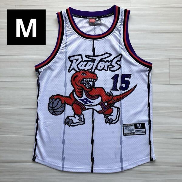 ★未使用 NBA RAPTORS ビンス・カーター CARTER #15 トロント・ラプターズ ユニフォーム シャツ バスケ ジャージ ジョーダン M 白
