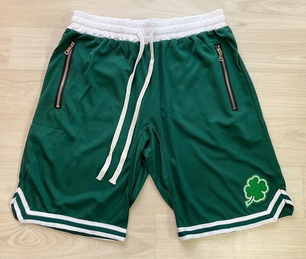 ★未使用品 NBA ボストン・セルティックス CELTICS バスケットボール バスパン ショーツ ユニフォーム バスケ ジャージ ハーフパンツ XL 緑